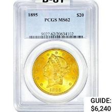 1895 $20 Gold Double Eagle PCGS MS62