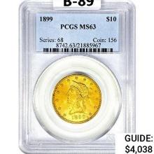 1899 $10 Gold Eagle PCGS MS63