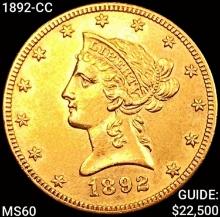 1892-CC $10 Gold Eagle