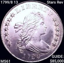 1799/8 13 Stars Rev Draped Bust Dollar