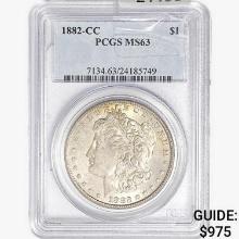 1882-CC Morgan Silver Dollar PCGS MS63