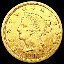 1857 $2.50 Gold Quarter Eagle LIGHTLY CIRCULATED