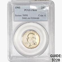 1941 Washington Silver Quarter PCGS PR66