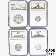 1951-1999 [4] US Varied Silver Coinage NGC PF