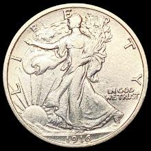 1916 Walking Liberty Half Dollar CLOSELY UNCIRCULA