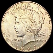 1934-S Silver Peace Dollar CLOSELY UNCIRCULATED