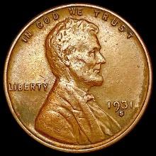 1931-S Wheat Cent CLOSELY UNCIRCULATED