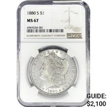 1880-S Morgan Silver Dollar NGC MS67