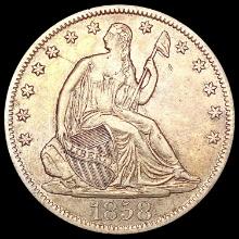 1858-O Seated Liberty Half Dollar NEARLY UNCIRCULA