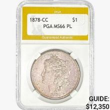 1878-CC Morgan Silver Dollar PGA MS66 PL