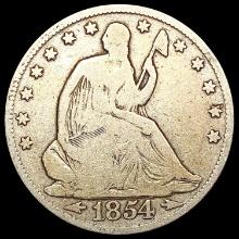 1854 Arws Seated Liberty Half Dollar NICELY CIRCUL