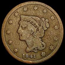 1841 Braided Hair Large Cent NICELY CIRCULATED