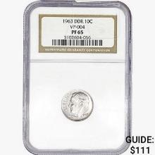 1963 Roosevelt Dime NGC PF65 DDR VP-004