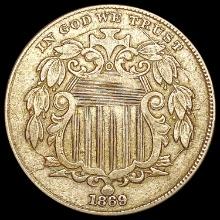 1869 Shield Nickel CLOSELY UNCIRCULATED