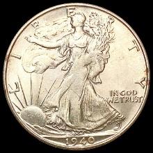 1940-S Walking Liberty Half Dollar CLOSELY UNCIRCU