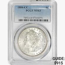 1884-CC Morgan Silver Dollar PCGS MS63