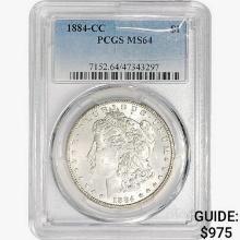 1884-CC Morgan Silver Dollar PCGS MS64