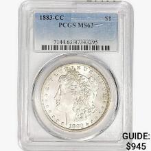 1883-CC Morgan Silver Dollar PCGS MS63