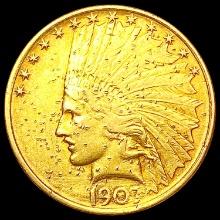 1907 $10 Gold Eagle HIGH GRADE