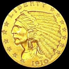 1910 $2.50 Gold Quarter Eagle CLOSELY UNCIRCULATED