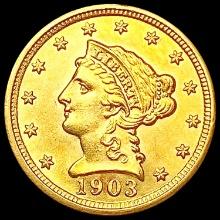 1903 $2.50 Gold Quarter Eagle CLOSELY UNCIRCULATED