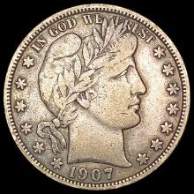 1907 Barber Half Dollar LIGHTLY CIRCULATED