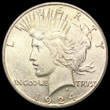 1924-S Silver Peace Dollar CLOSELY UNCIRCULATED