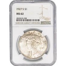 1927-S Silver Peace Dollar NGC MS62