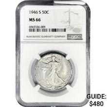 1946-S Walking Liberty Half Dollar NGC MS66