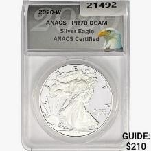 2020-W Silver Eagle ANACS PR70 DCAM