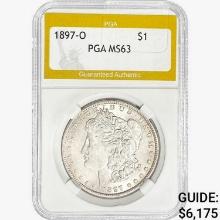 1897-O Morgan Silver Dollar PGA MS63