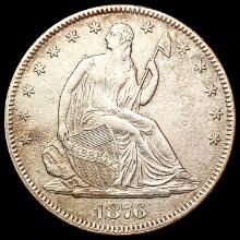 1876 Seated Liberty Half Dollar CLOSELY UNCIRCULAT