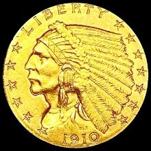 1910 $2.50 Gold Quarter Eagle CLOSELY UNCIRCULATED