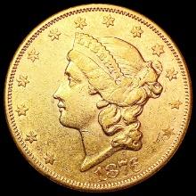 1876-S $20 Gold Double Eagle CLOSELY UNCIRCULATED