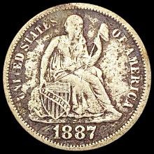 1887 Seated Liberty Half Dime LIGHTLY CIRCULATED