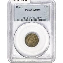 1860 Indian Head Cent PCGS AU50