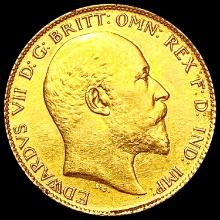 1917 G. Britain .1178oz Gold 1/2 Sovereign CLOSELY