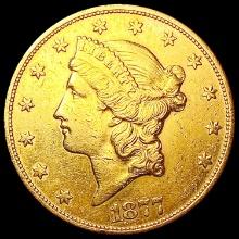 1877-S $20 Gold Double Eagle CLOSELY UNCIRCULATED