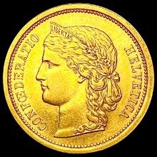 1886 Swiss .1867oz Gold 20 Francs UNCIRCULATED