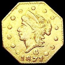 1871-G BG-767 Octagonal California Gold Quarter UN
