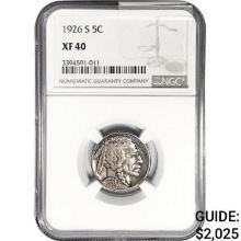 1926-S Buffalo Nickel NGC XF40