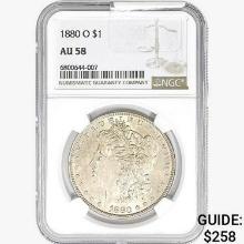 1880-O Morgan Silver Dollar NGC AU58