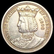 1893 Isabella Silver Quarter CHOICE AU