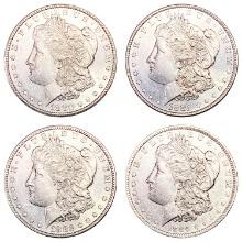 1880-1884 UNC Morgan Silver Dollars [4 Coins]