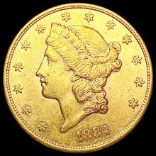 1884-S $20 Gold Double Eagle CLOSELY UNCIRCULATED