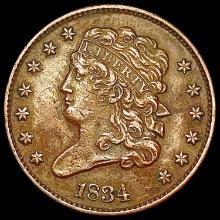 1834 Classic Head Half Cent CLOSELY UNCIRCULATED