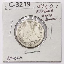 1891-O Seated Liberty Quarter