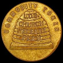 1940s L.D.S. 5 Cent Church Token CLOSELY UNCIRCULA