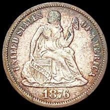 1876-CC Seated Liberty Dime CLOSELY UNCIRCULATED