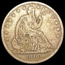 1860-O Seated Liberty Half Dollar NICELY CIRCULATE